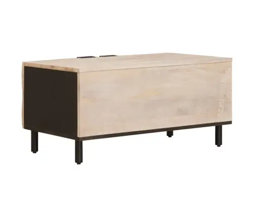 Kohvilaud Valge 80 X 50 X 40 Cm Tugev Mango Puu