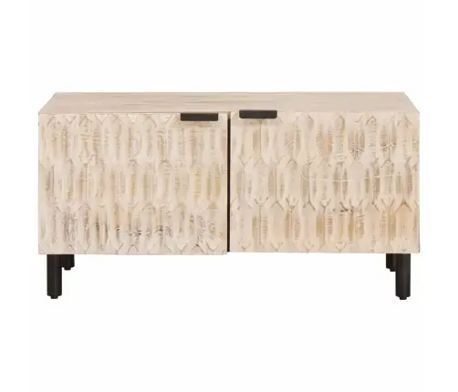 Kohvilaud Valge 80 X 50 X 40 Cm Tugev Mango Puu