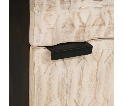 Nakts Skapītis Balts 50 X 33 X 60 Cm Cieta Mango Koksne Vidaxl