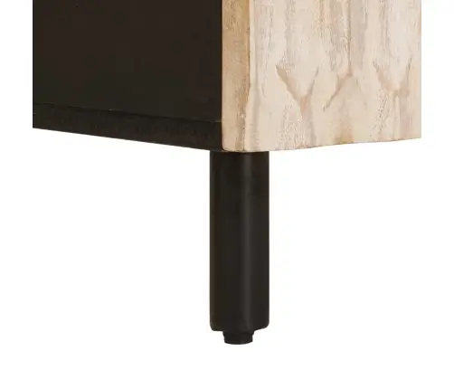 Nakts Skapītis Balts 50 X 33 X 60 Cm Cieta Mango Koksne Vidaxl