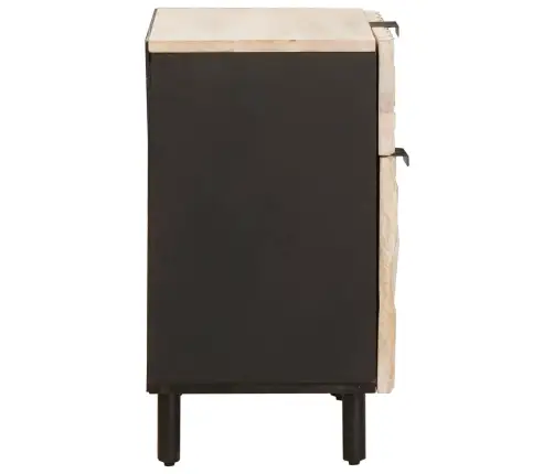 Nakts Skapītis Balts 50 X 33 X 60 Cm Cieta Mango Koksne Vidaxl