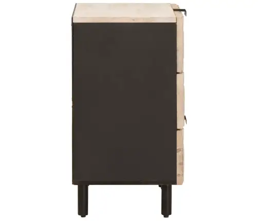 Šalia Lovos Spintelė Balta 50 X 33 X 60 Cm Kietas Mango Medis