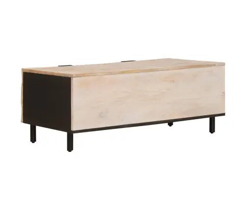 Kafijas Galdiņš Balts 100 X 54 X 40 Cm Cieta Mango Koksne Vidaxl