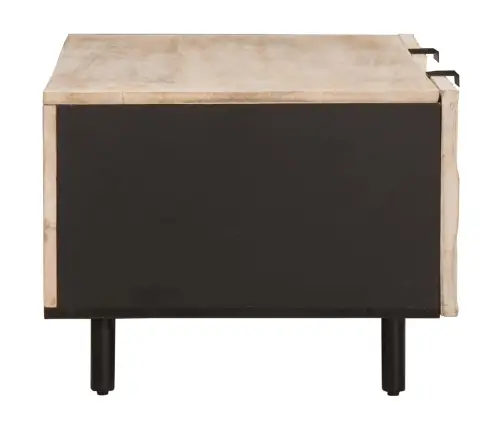 Kafijas Galdiņš Balts 100 X 54 X 40 Cm Cieta Mango Koksne Vidaxl