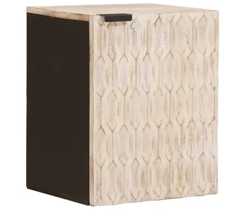 Vannitoa Rippkapp Uksega Valge 38 X 33 X 48 Cm Tugev Mango Puu