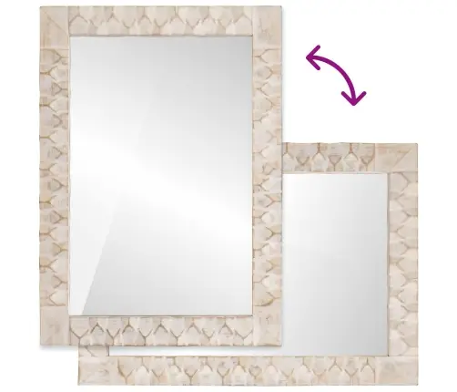 Vannitoa Peegel Peegliga Valge Pesu Viimistlus 50 X 70 X 2,5 Cm