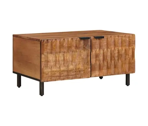 Kafijas Galdiņš Brūna 80 X 50 X 40 Cm Cieta Mango Koksne Vidaxl