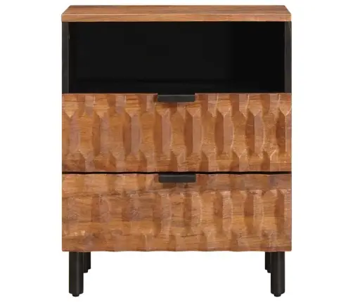 Nakts Skapītis Brūna 50 X 33 X 60 Cm Cieta Mango Koksne Vidaxl