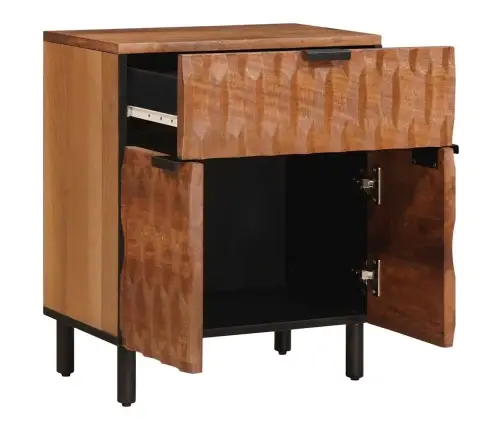 Nakts Skapītis Brūna 50 X 33 X 60 Cm Cieta Mango Koksne Vidaxl