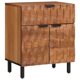 Nakts Skapītis Brūna 50 X 33 X 60 Cm Cieta Mango Koksne Vidaxl