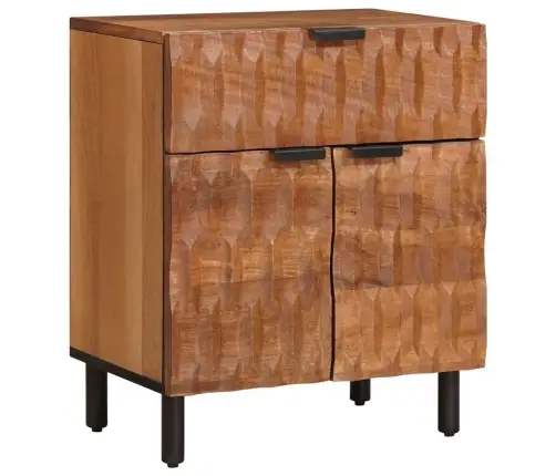 Nakts Skapītis Brūna 50 X 33 X 60 Cm Cieta Mango Koksne Vidaxl