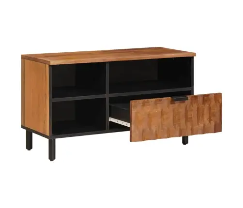 Televizora Skapīša Akācijas Brūnais Apdare 80 X 33,5 X 46 Cm Vidaxl