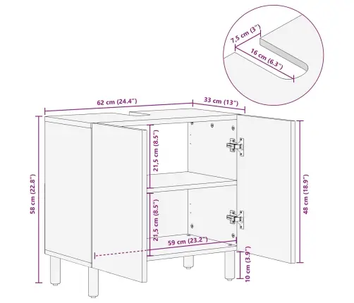 Vannas Istabas Izlietnes Skapītis Vienkrāsains Brūna Vidaxl