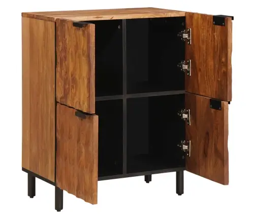 Puse Ģeometriskais Akācijas Brūnais Apdare Vidaxl