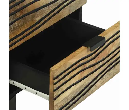 Naktsgaldiņš 40X33.5X46 Cm No Masīvkoka Un Rūpnieciski Apstrādāta Koka Vidaxl