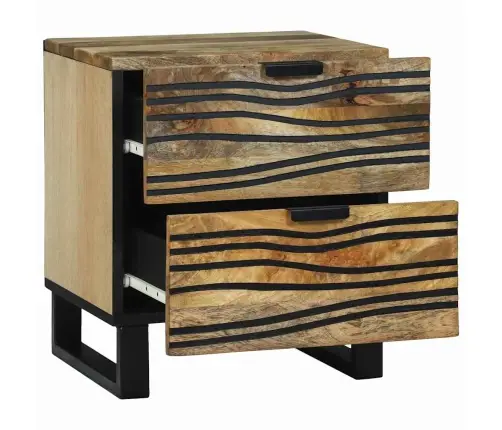 Naktsgaldiņš 40X33.5X46 Cm No Masīvkoka Un Rūpnieciski Apstrādāta Koka Vidaxl