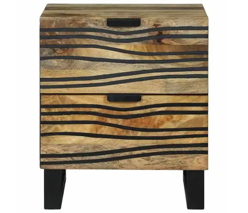 Naktsgaldiņš 40X33.5X46 Cm No Masīvkoka Un Rūpnieciski Apstrādāta Koka Vidaxl