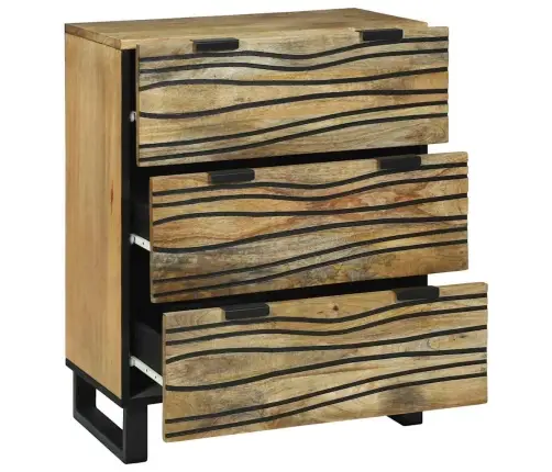 Pusdienu Skapītis 60X33.5X75 Cm No Cietā Mango Koka Vidaxl