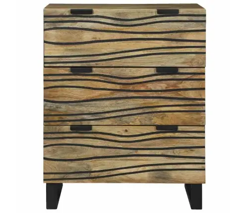 Pusdienu Skapītis 60X33.5X75 Cm No Cietā Mango Koka Vidaxl