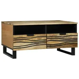 Kafijas Galdiņš Ar Atvilktni Brūns Un Melns 80 X 54 X 40 Cm Vidaxl