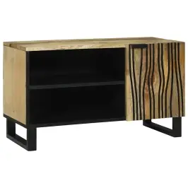 Tv Skapītis Brūna 80 X 33 X 46 Cm Mango Masīvkoks Vidaxl