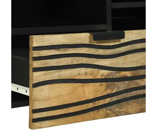 Tv Skapis, 100X33.5X46 Cm, Izgatavots No Cietas Mango Koka Vidaxl