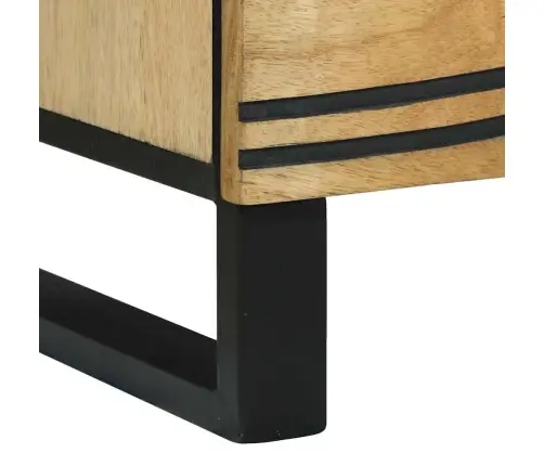 Tv Skapis, 100X33.5X46 Cm, Izgatavots No Cietas Mango Koka Vidaxl