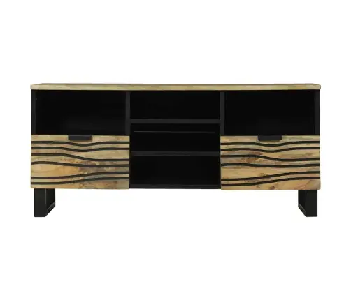 Tv Skapis, 100X33.5X46 Cm, Izgatavots No Cietas Mango Koka Vidaxl