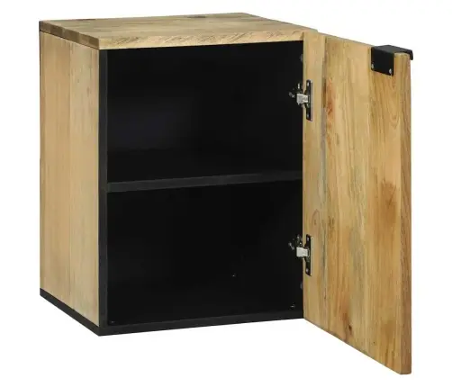 Vannasistabas Sienas Skapītis - 38 X 33.5 X 48 Cm, Izgatavots No Cieta Un Inžinierijas Koka. Vidaxl