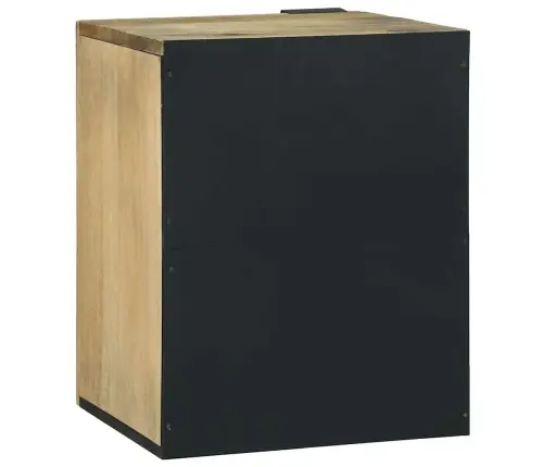 Vannasistabas Sienas Skapītis - 38 X 33.5 X 48 Cm, Izgatavots No Cieta Un Inžinierijas Koka. Vidaxl