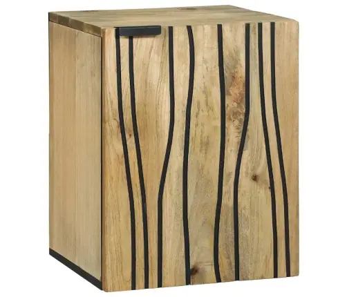 Vannasistabas Sienas Skapītis - 38 X 33.5 X 48 Cm, Izgatavots No Cieta Un Inžinierijas Koka. Vidaxl