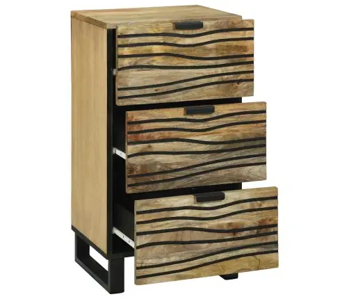 Bufete - 40 X 33.5 X 75 Cm, Izgatavota No Cieta Mango Koka Un Inženierijas Koka. Vidaxl