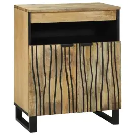 Sideboard Brūna 60 X 33 X 75 Cm Mango Masīvkoks Vidaxl
