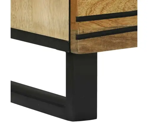 Augstais Skapītis Brūna 60 X 33 X 100 Cm Mango Masīvkoks Vidaxl