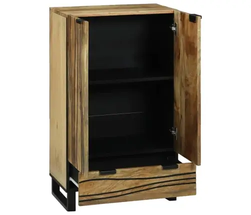 Augstais Skapītis Brūna 60 X 33 X 100 Cm Mango Masīvkoks Vidaxl