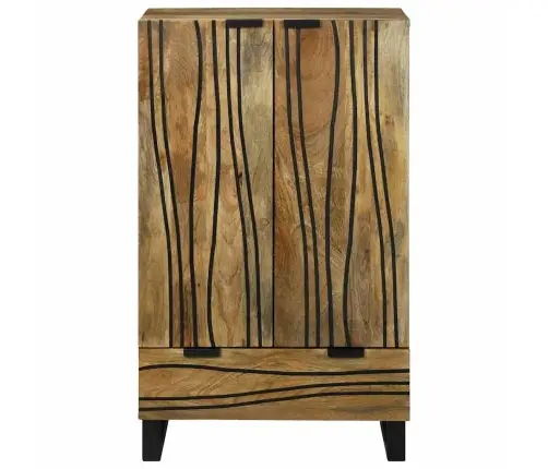 Augstais Skapītis Brūna 60 X 33 X 100 Cm Mango Masīvkoks Vidaxl