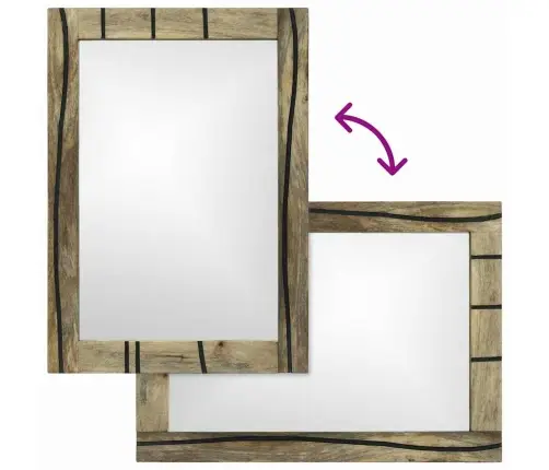 Vonios Veidrodis Su Veidrodžiu Ruda 70 X 50 X 2,5 Cm