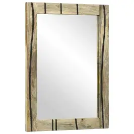 Vannas Istabas Spogulis Ar Spoguli Brūna 50 X 2.5 X 70 Cm Vidaxl