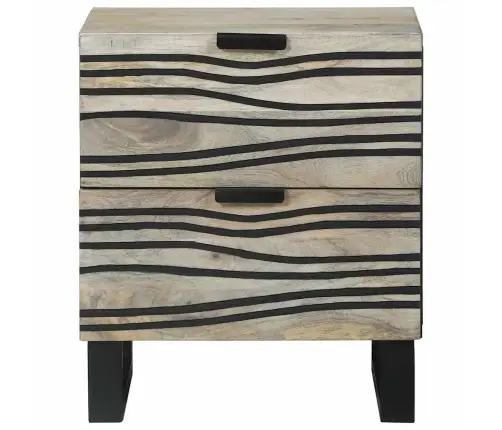 Nakts Skapīši Ar Atvilktni Balta Un Melna 40 X 33.5 X 46 Cm Vidaxl