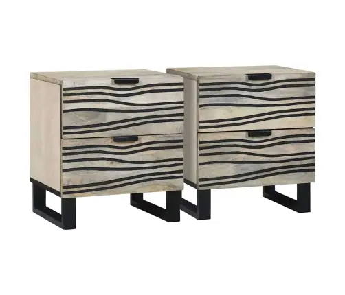 Nakts Skapīši 2 Pcs Valriekstu Koks 40 X 33.5 X 46 Cm Vidaxl