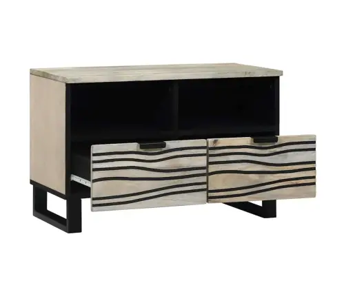 Izklaides Centri Un Tv Statīvi Balts Un Melns 70 X 33.5 X 46 Cm Vidaxl