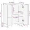 Kabalas Balta 60 X 33.5 X 75 Cm Mango Medienos Masyvas