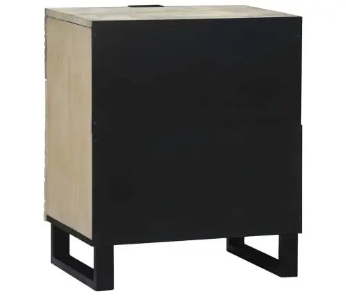 Nakts Skapīši Ar Atvilktni Balts Un Melns 50 X 33 X 60 Cm Vidaxl