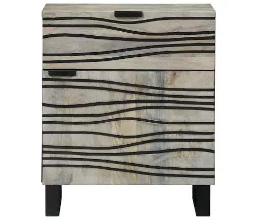 Nakts Skapīši Ar Atvilktni Balts Un Melns 50 X 33 X 60 Cm Vidaxl