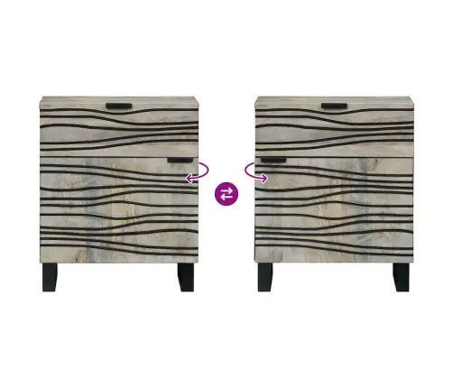 Nakts Skapīši Ar Atvilktni Balts Un Melns 50 X 33 X 60 Cm Vidaxl