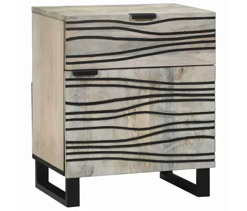 Nakts Skapīši Ar Atvilktni Balts Un Melns 50 X 33 X 60 Cm Vidaxl