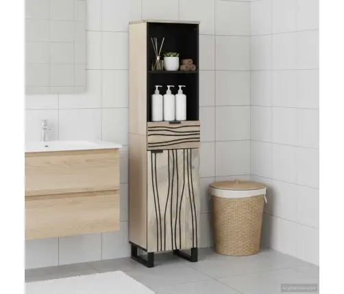 Vannas Istabas Skapītis Brūna, Melna 38 X 33.5 X 160 Cm Vidaxl