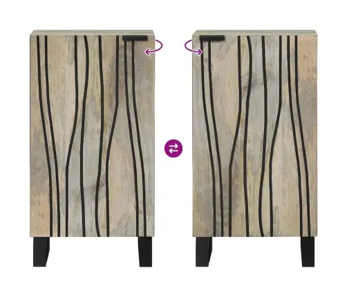 Külglaud Valge 40 X 33 X 75 Cm Mangopuit Külglaud Valge 40 X 33 X 75 Cm Mangopuit