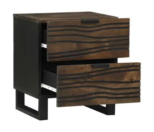 Šalia Lovos Spintelė Su Stalčių 2 Pcs Graikinis Riešutmedis