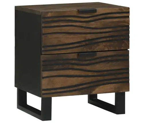 Šalia Lovos Spintelė Su Stalčių 2 Pcs Graikinis Riešutmedis